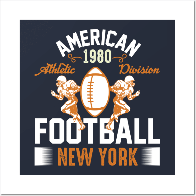 American 1980 Athletic Division Football New York Wall Art by monstercute